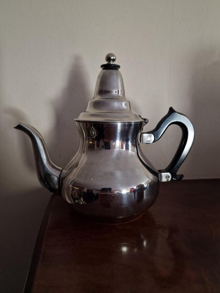 Oude thee pot met bakeliet h.vat, Antiek en Kunst, Antiek | Servies los, Ophalen of Verzenden