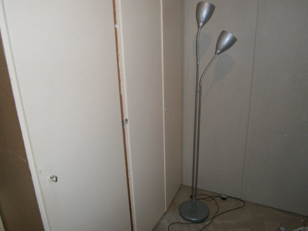 Vloerlamp grijs, Ophalen, Gebruikt, Metaal, 150 tot 200 cm
