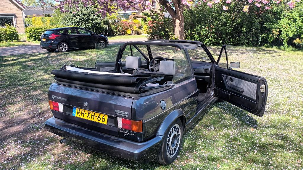 Volkswagen Golf 1 , cabrio met nieuwe APK, Stof, Zwart, Cabriolet, Origineel Nederlands