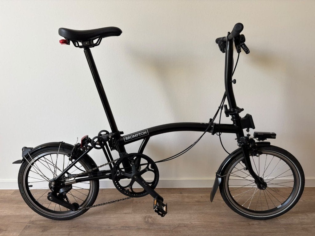 Brompton C-Line Low Urban (S4L), Black Matt, als nieuw!, Ophalen, Brompton, Heren, 16 tot 18 inch