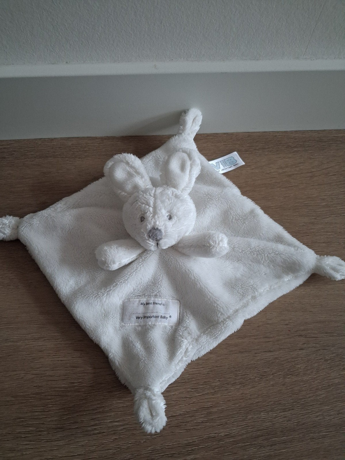 Knuffeldoekje VIB konijn wit doekje L130, Ophalen of Verzenden, Zo goed als nieuw, Konijn