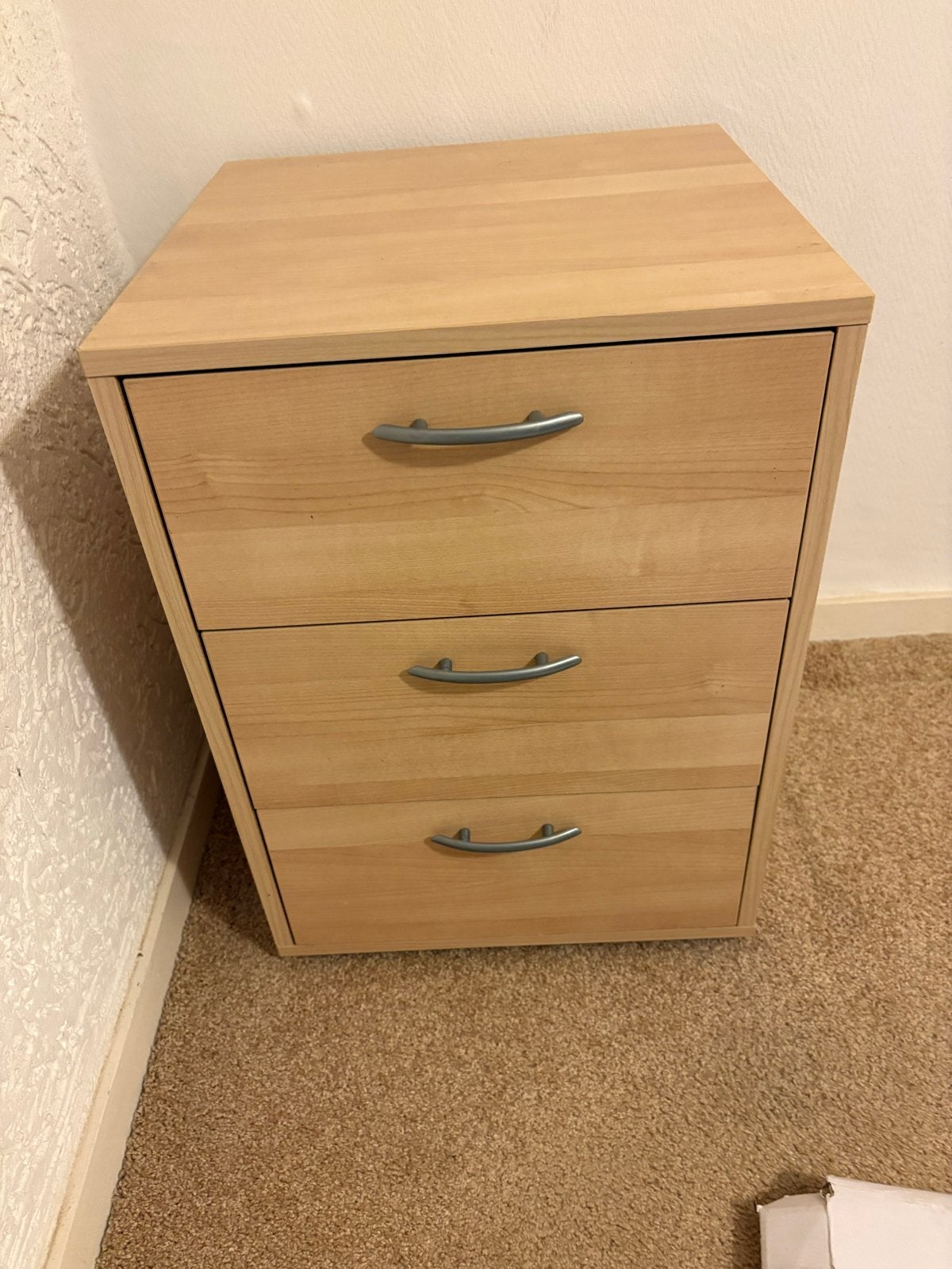 Houten ladekast met 3 laden - zo goed als nieuw, Ophalen, Minder dan 50 cm, Zo goed als nieuw, 3 of 4 laden