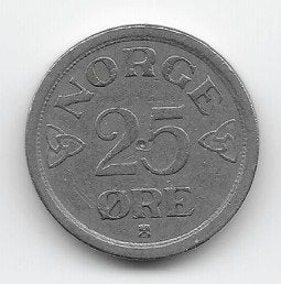 Noorwegen 25 øre 1956 KM# 401, Verzenden, Overige landen, Losse munt