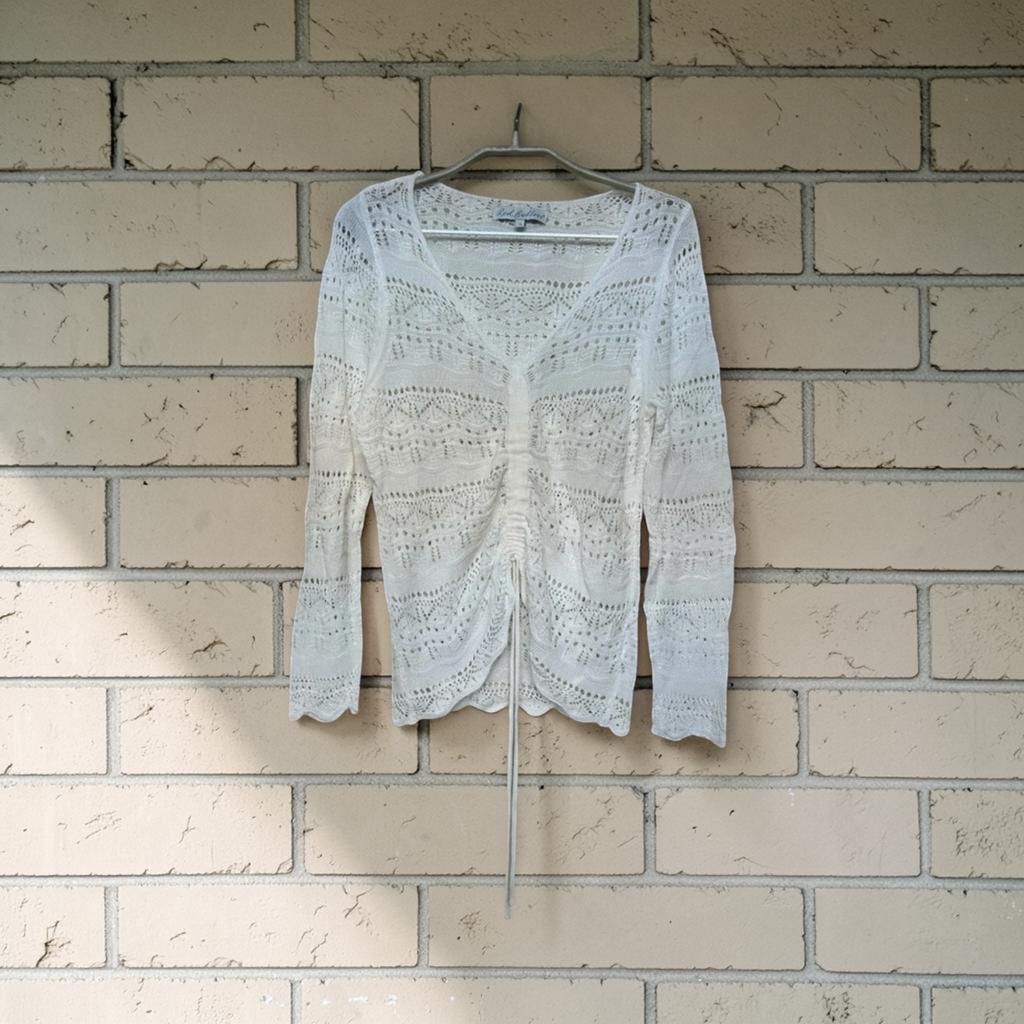 Red Button Top Maat S Wit Gehaakt Boho Ibiza Veter, Kleding | Dames, Tops, Rb, Wit, Ophalen of Verzenden, Zo goed als nieuw