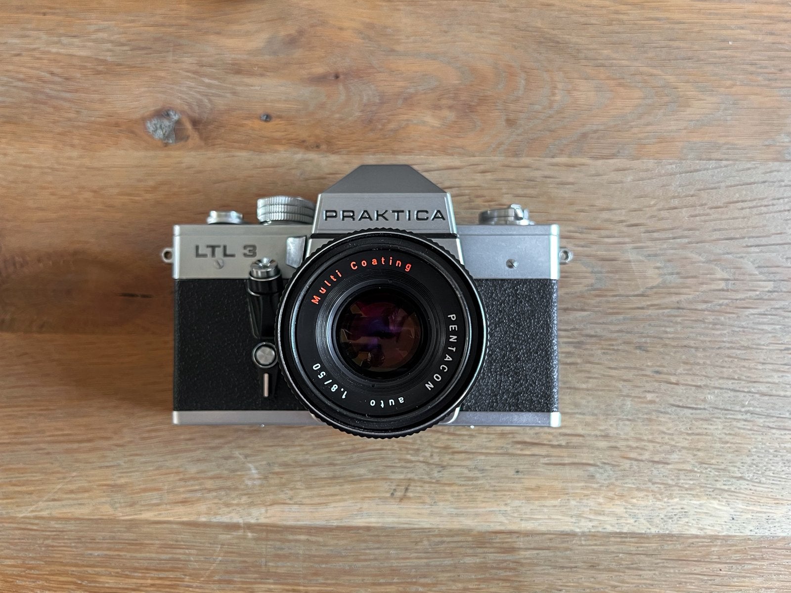 Praktica LTL 3 + Pentacon 50mm f/1.8 - analoge spiegelreflex, Ophalen of Verzenden, Zo goed als nieuw, Spiegelreflex, Overige Merken