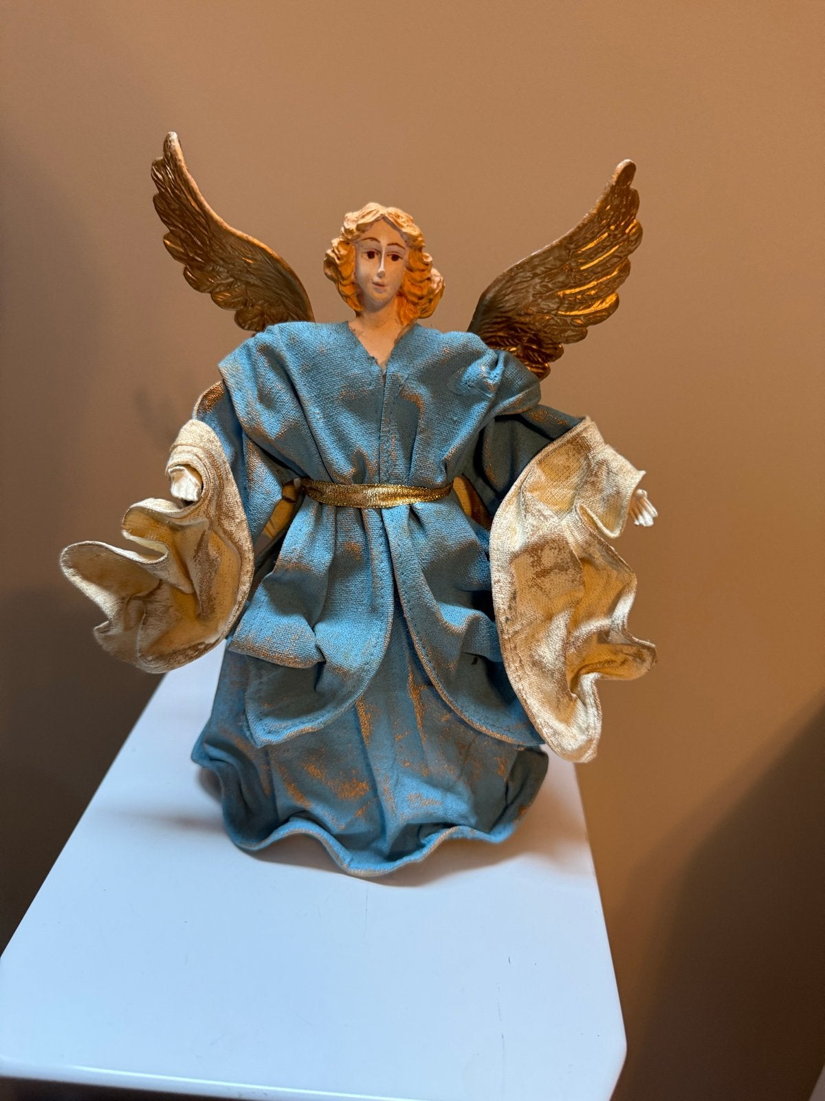 Papier-maché Engel Beeldje - Decoratief en Uniek, Ophalen of Verzenden, Gebruikt, Religie