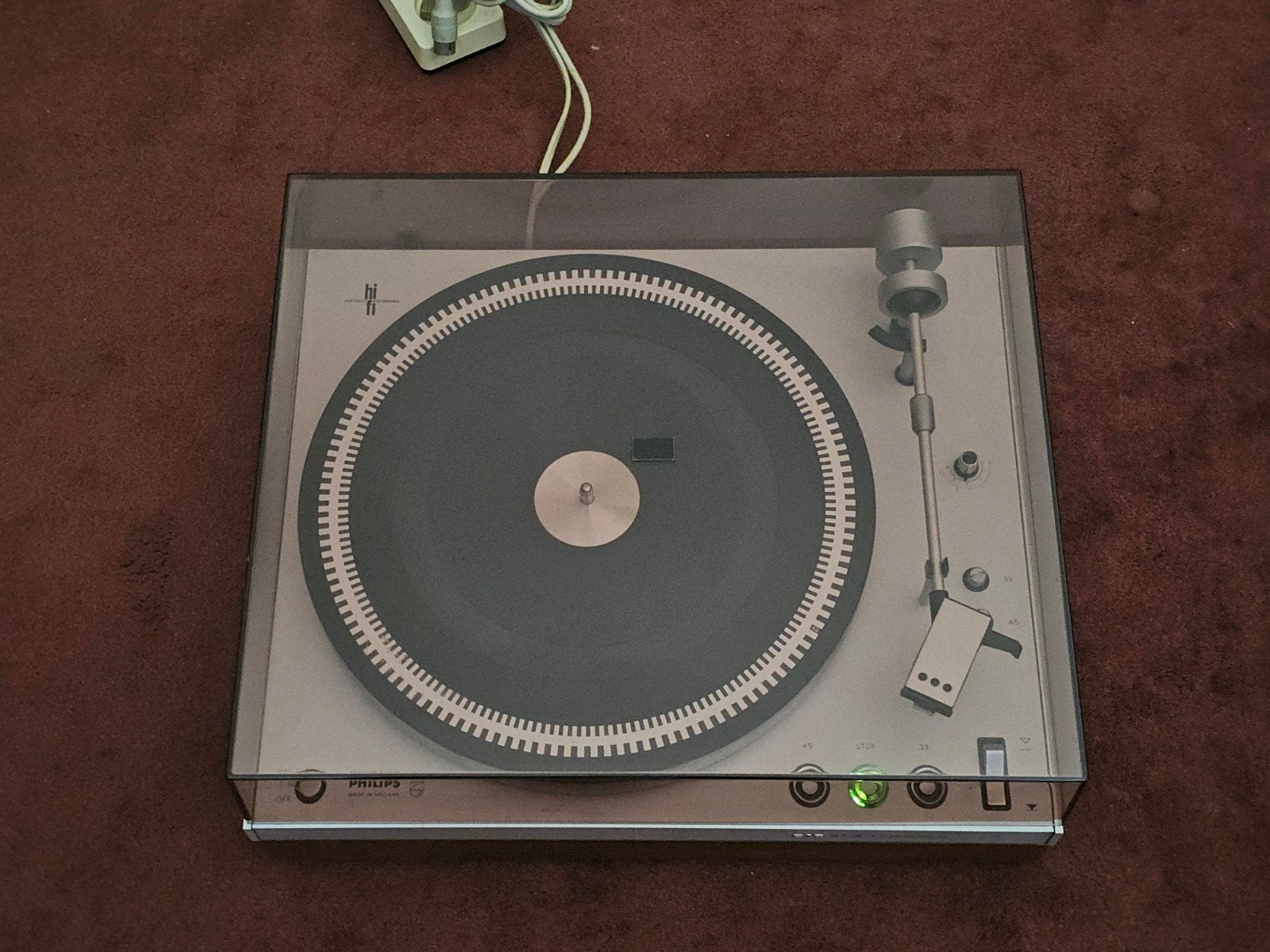 philips 212 platenspeler, Philips, Gebruikt, Pitch-regelaar, Ophalen of Verzenden