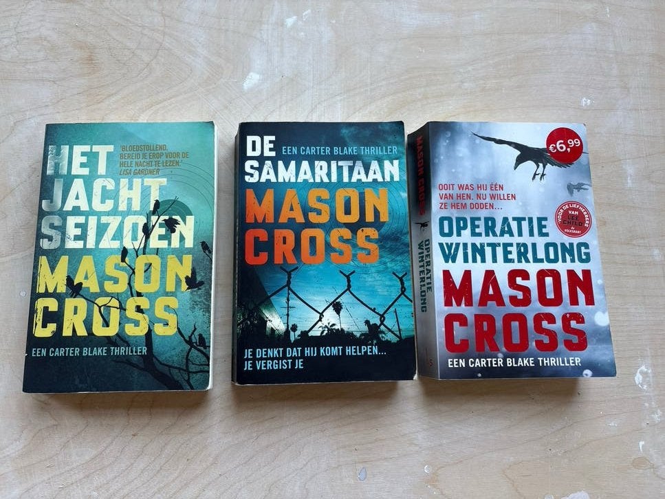 Mason Cross thrillerserie: Het Jachtseizoen, De Samaritaan,, Ophalen of Verzenden, Gelezen, Europa overig