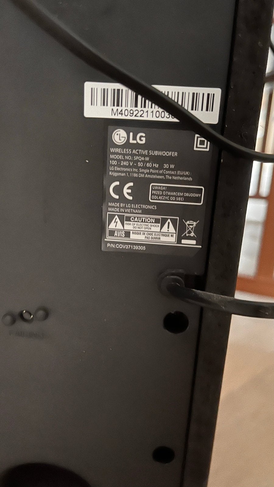 Foto 2 van LG Soundbar met subwoofer en afstandsbediening