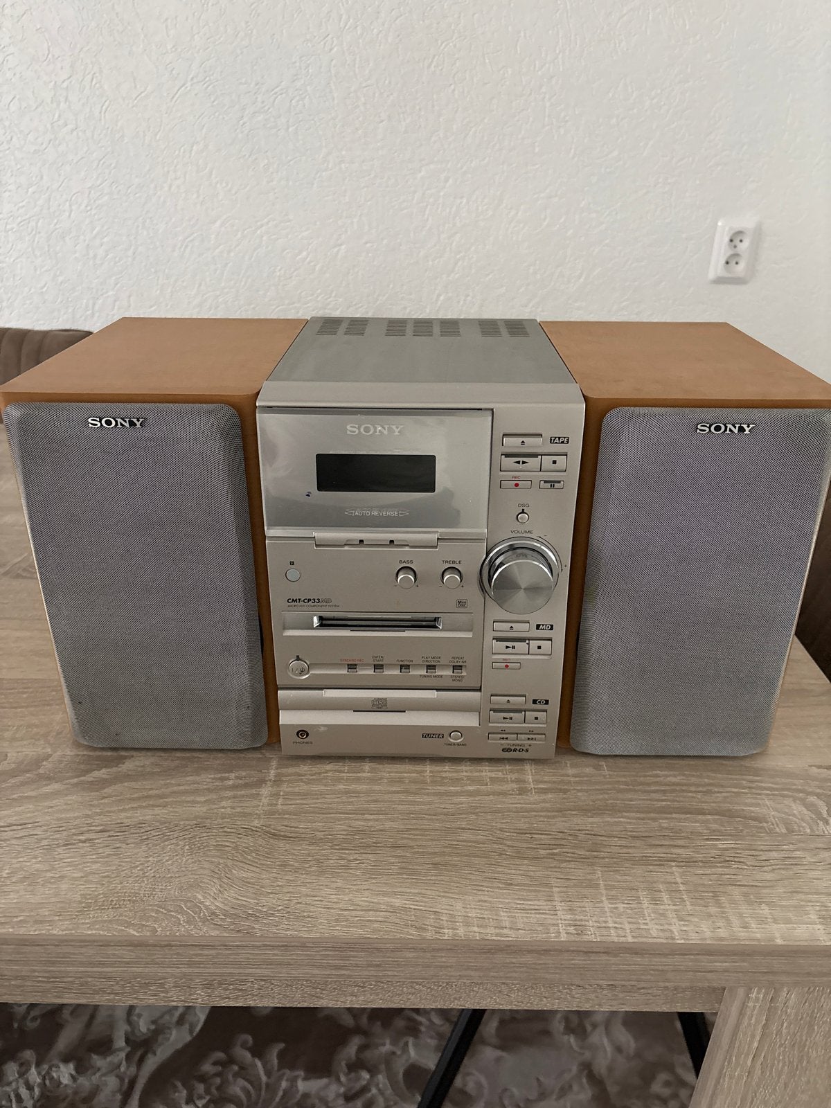 Sony CMT-CP33 Microset met CD, Cassette en Radio, Gebruikt, Cassettedeck, Ophalen of Verzenden, Microset