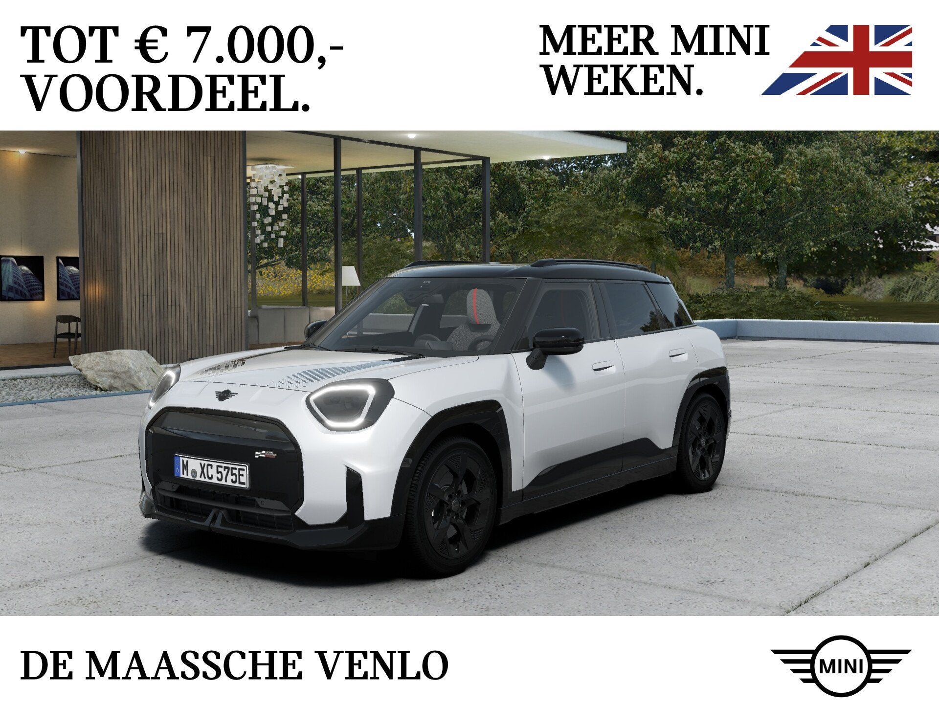 MINI Aceman E / John Cooper Works / Pakket M / 18" JCW Slide, Auto's, Dealer onderhouden, Stoelverwarming, Zwart, Leder en Stof