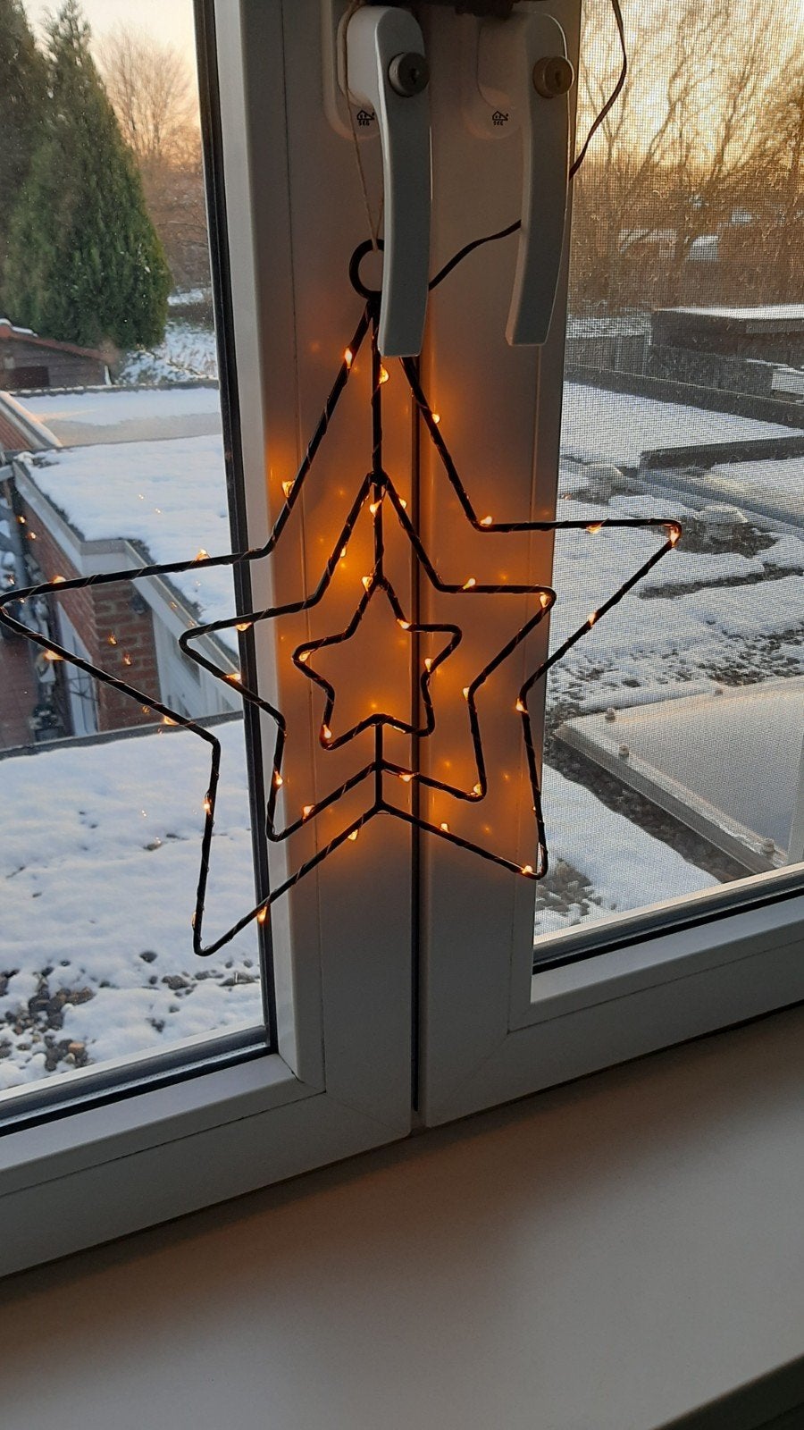2 kerststerren met decolicht 38 led star, Diversen, Kerst, Ophalen