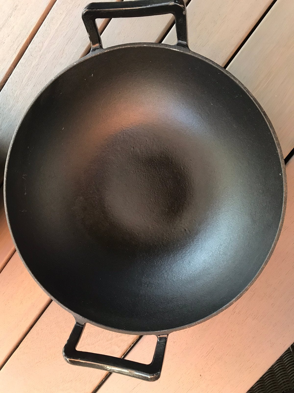 2 Blackwell Wokpan / Wadjan Gietijzer ø 36 cm / 6.5 liter, Ophalen, Gebruikt, Gietijzer, Wok