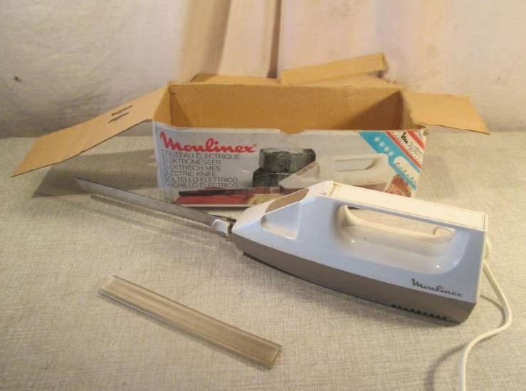 Prima Retro Elektrisch Snijmes - Moulinex, Ophalen of Verzenden, Witgoed