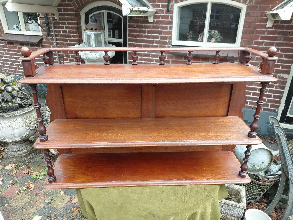 Antieke mahonie hangetagere 19e eeuw., Ophalen