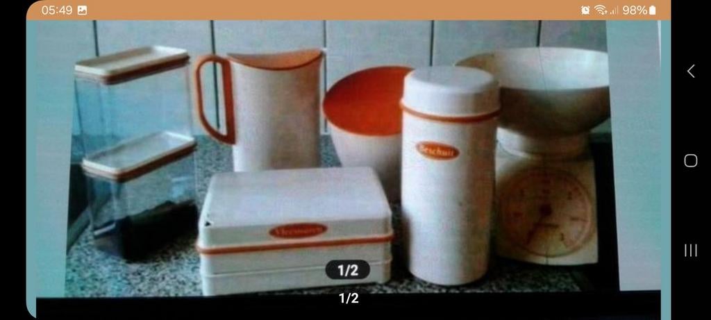 Uitgebreid keukenset en Brabantia rechaud, Ophalen of Verzenden, Gebruikt, Oranje, Brabantia