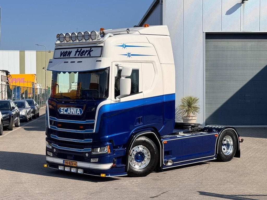 Scania R580 V8, Full options, top conditie, show truck, no E, Auto's, Achterwielaandrijving, Euro 6, Leder, Diesel