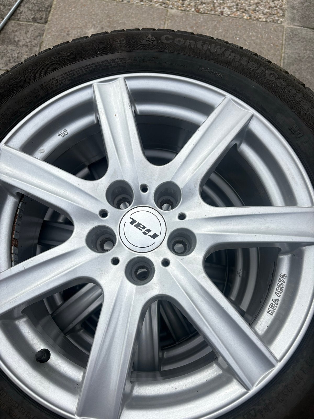 Rial aluminium velgen 5x112 met winterbanden, Ophalen, Gebruikt, Banden en Velgen, 17 inch