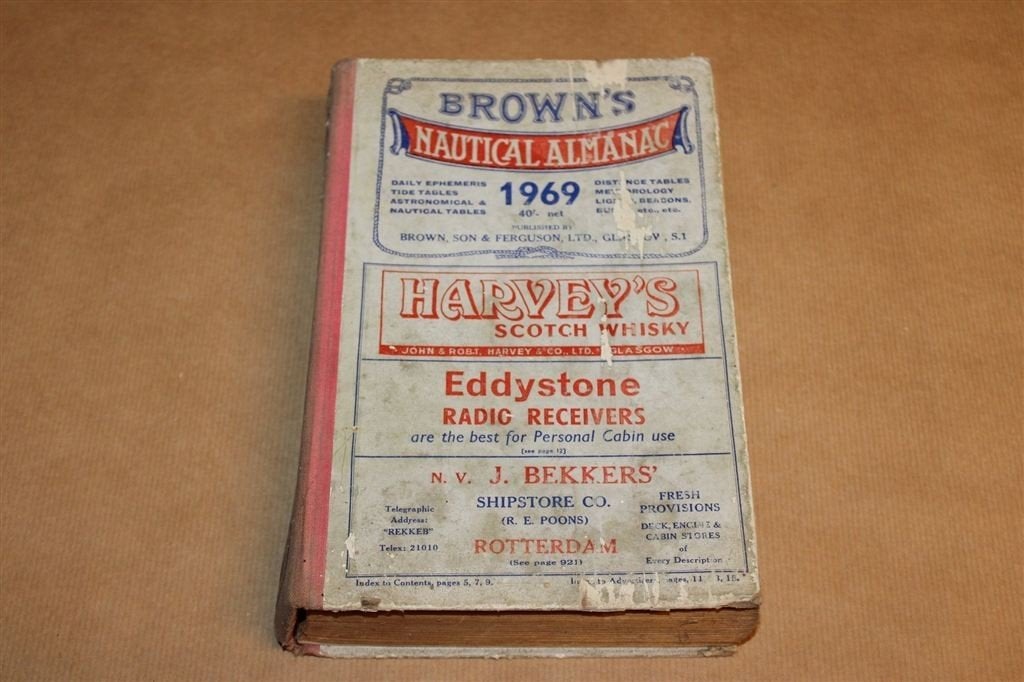 Browns Nautical Almanac 1969 — Getijdentabellen en Zeevaart, Gebruikt, -, -, Ophalen of Verzenden