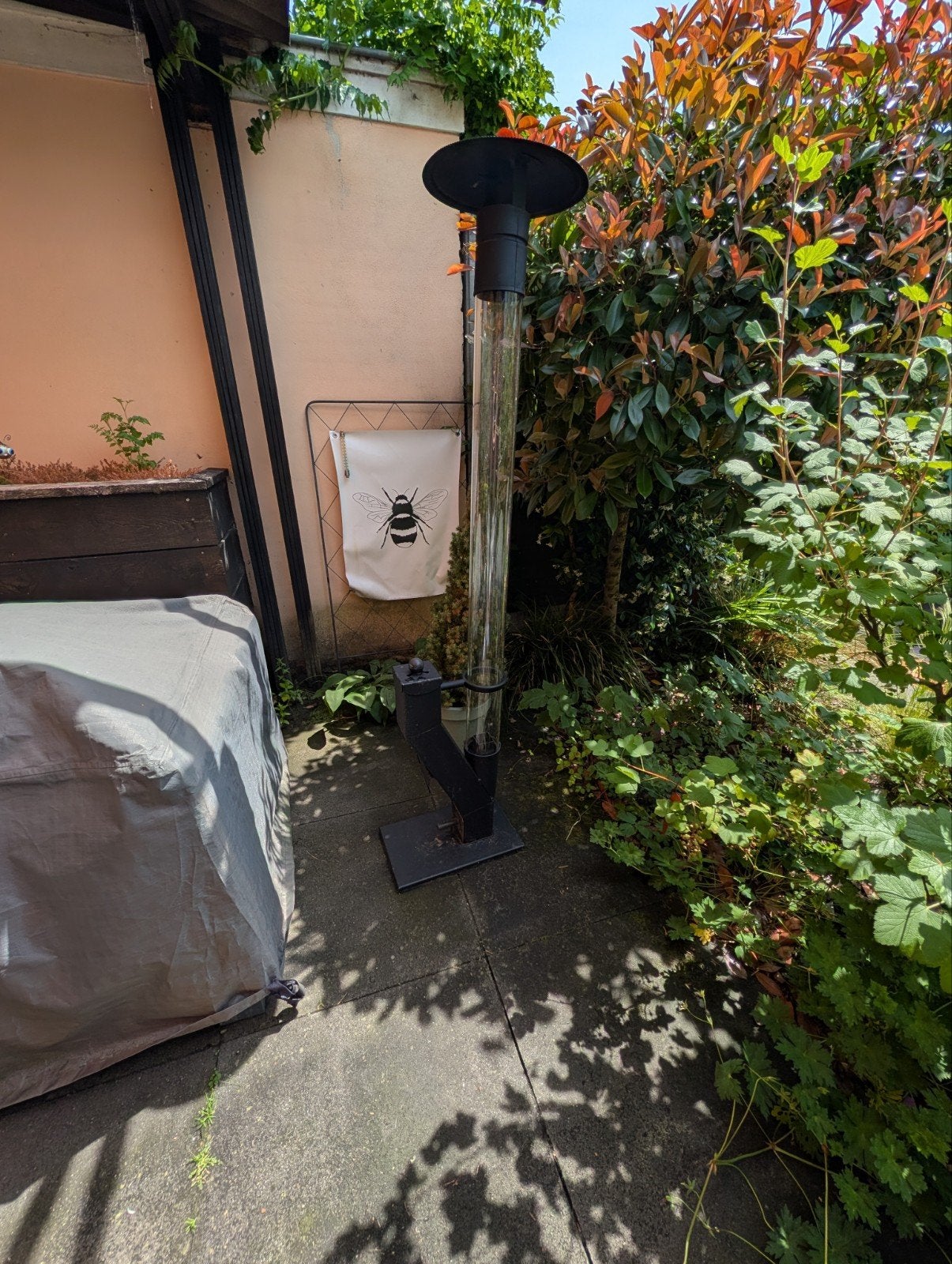 Pellet terrasverwarmer met zak pellets, Tuin en Terras, Terrasverwarmers, Ophalen, Gebruikt, Vloer
