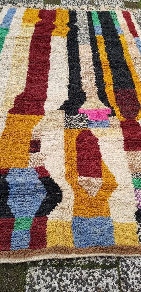 Handgeknoopt Berber kleed wol 263x148cm, 150 tot 200 cm, 200 cm of meer, Ophalen of Verzenden, Zo goed als nieuw