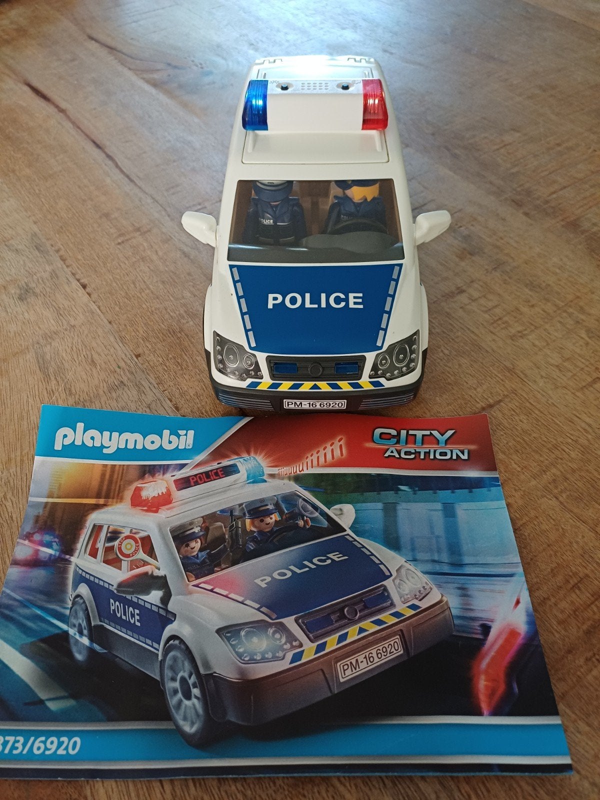 Playmobil Politieauto met licht en geluid, compleet, Ophalen of Verzenden