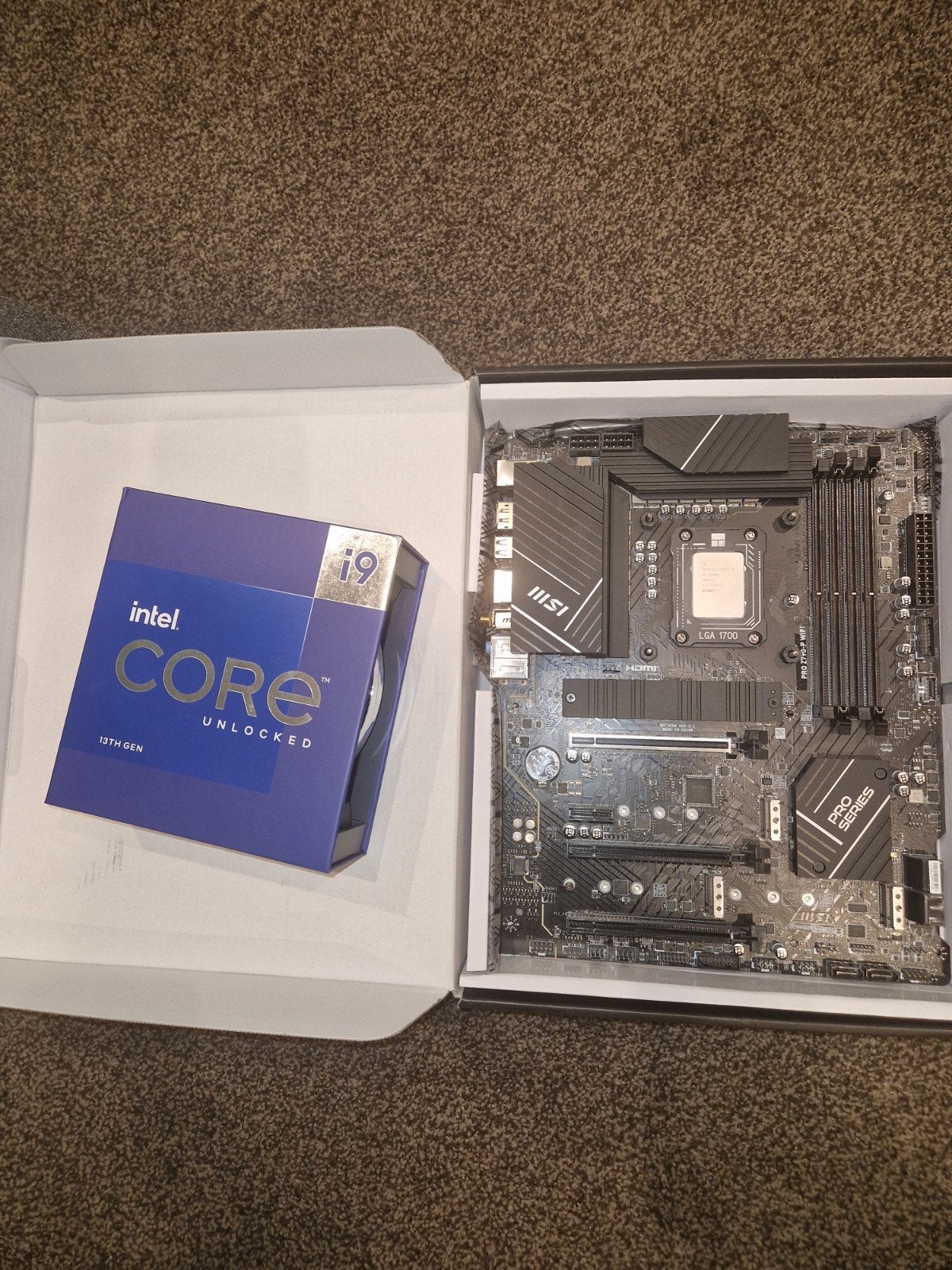 i9-13900KF + MSI Z790-P WIFI — Compleet pakket, ideaal, Intel Core i9, Nieuw, Ophalen of Verzenden, 4 Ghz of meer