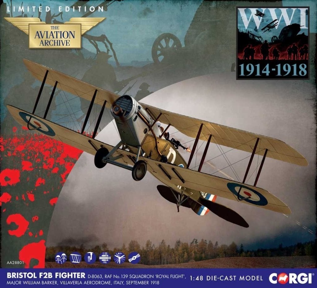 Bristol F2B No.139 Sqn Royal Air Force 1918 Corgi AA28801, Carmodel s.r.l. Viale Europa Unita snc info@modelcarswholesale.com