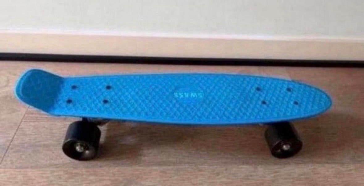 Blauw Swass Skateboard *NU OPHALEN 7,50*, Ophalen, Gebruikt, Skateboard