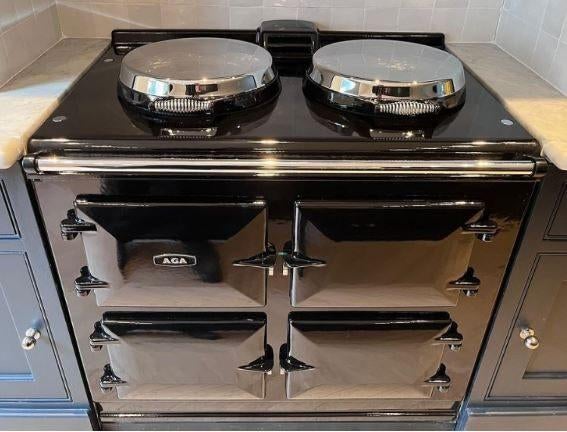 Aga dual control 3 oven elektrisch, Grill, Ophalen of Verzenden, Zo goed als nieuw, 90 tot 95 cm