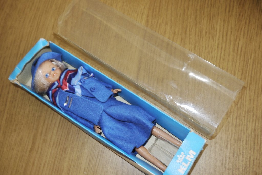 klm mini stewardes daisy mary quant origineel doos stickers, Ophalen of Verzenden, Zo goed als nieuw, Pop