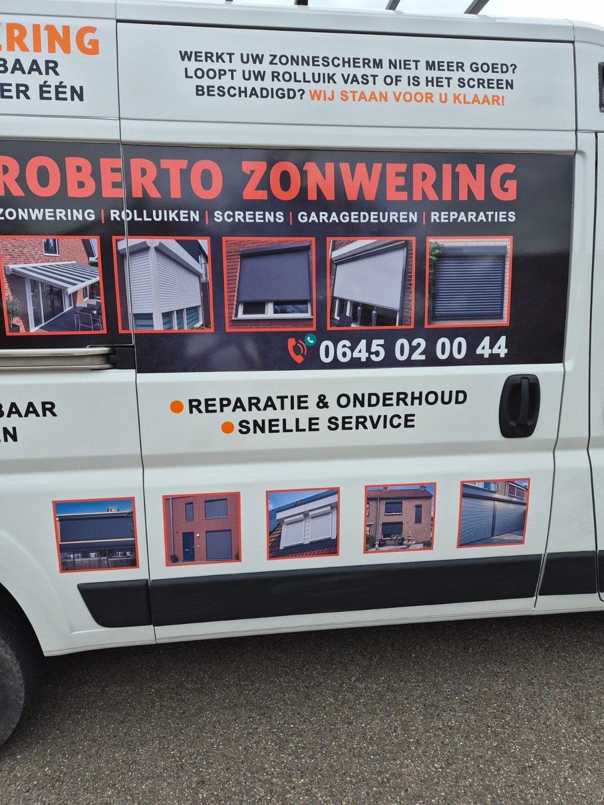 Reparatie rolluiken, zonwering, screens - Roberto Zonwering, Ophalen of Verzenden, Nieuw, Wit, Minder dan 100 cm