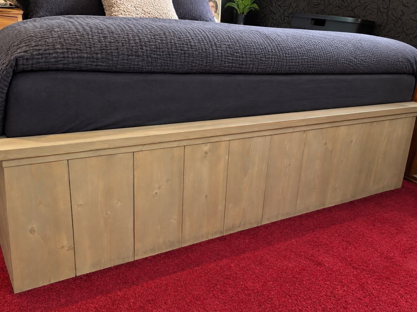 steigerhout 2 pers bed inclusief comodekast, Ophalen, Overige kleuren, Steigerhout, Tweepersoons