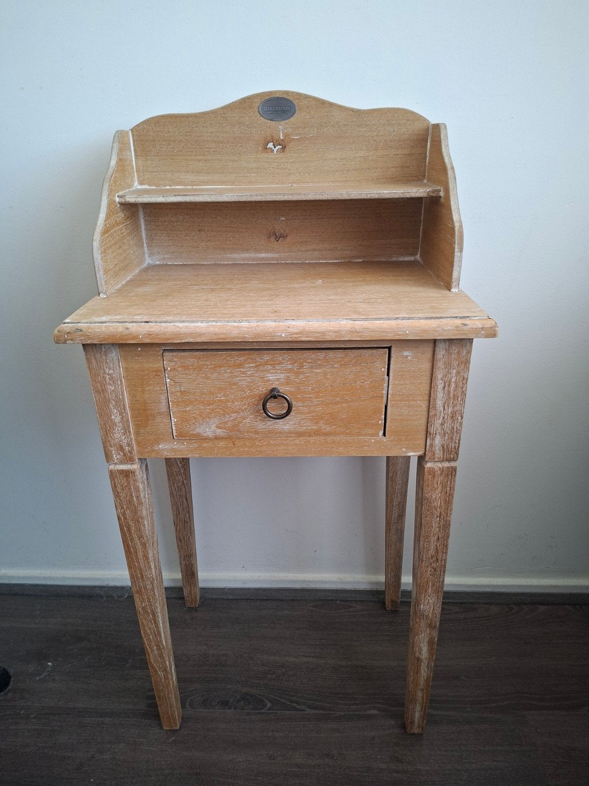 Riverdale vintage houten (nacht)kastje., Ophalen, Gebruikt, Minder dan 45 cm, 70 cm of meer