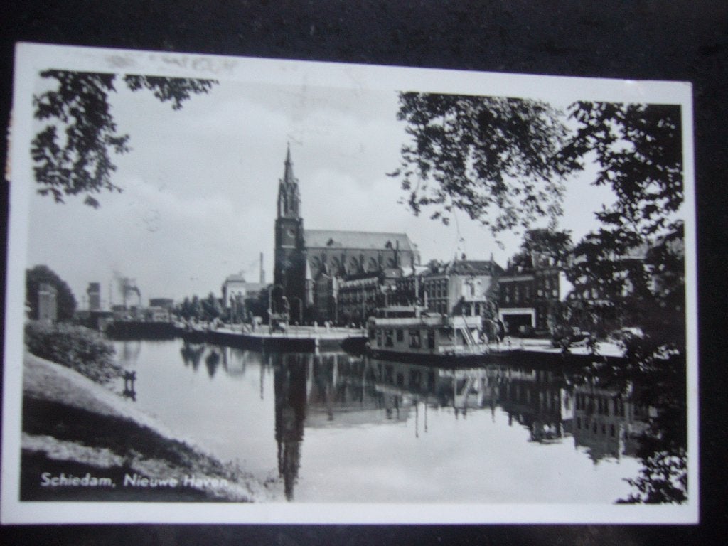 SCHIEDAM  =  NIEUWE HAVEN, Verzamelen, Ophalen of Verzenden, 1940 tot 1960, Gelopen, Zuid-Holland