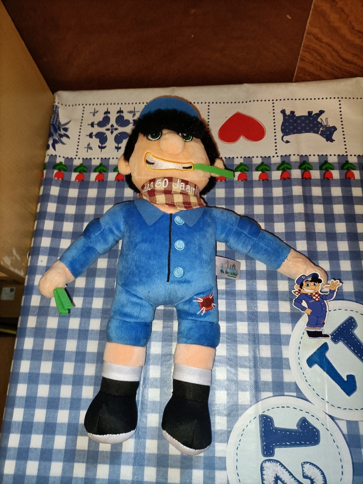 Naturij boer knuffel 50 jaar 35 cm groot, Kleding | Heren, Ophalen of Verzenden, Gedragen