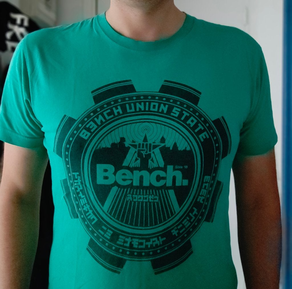 Bench T-Shirt Bright Teal/Turquoise Maat M Bench Union State, Kleding | Heren, Maat 48/50 (M), Ophalen of Verzenden, Groen, Gedragen