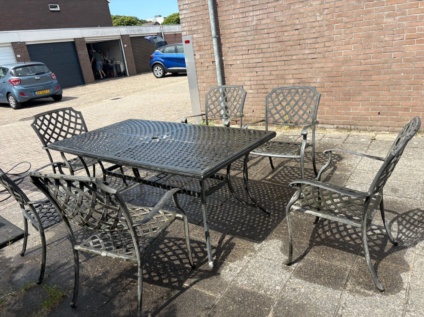Hartman Excellence Tuinset - Aluminium, 6 zitplaatsen, Ophalen, Gebruikt, Eettafel, 6 zitplaatsen