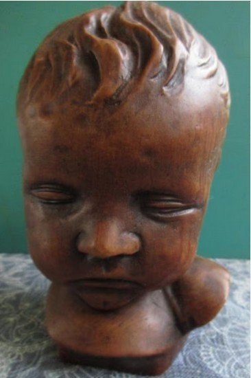 Vintage Kinderhoofdje Composiet - Gebroeders Paridon - 1940, Antiek en Kunst, Ophalen of Verzenden, Buste