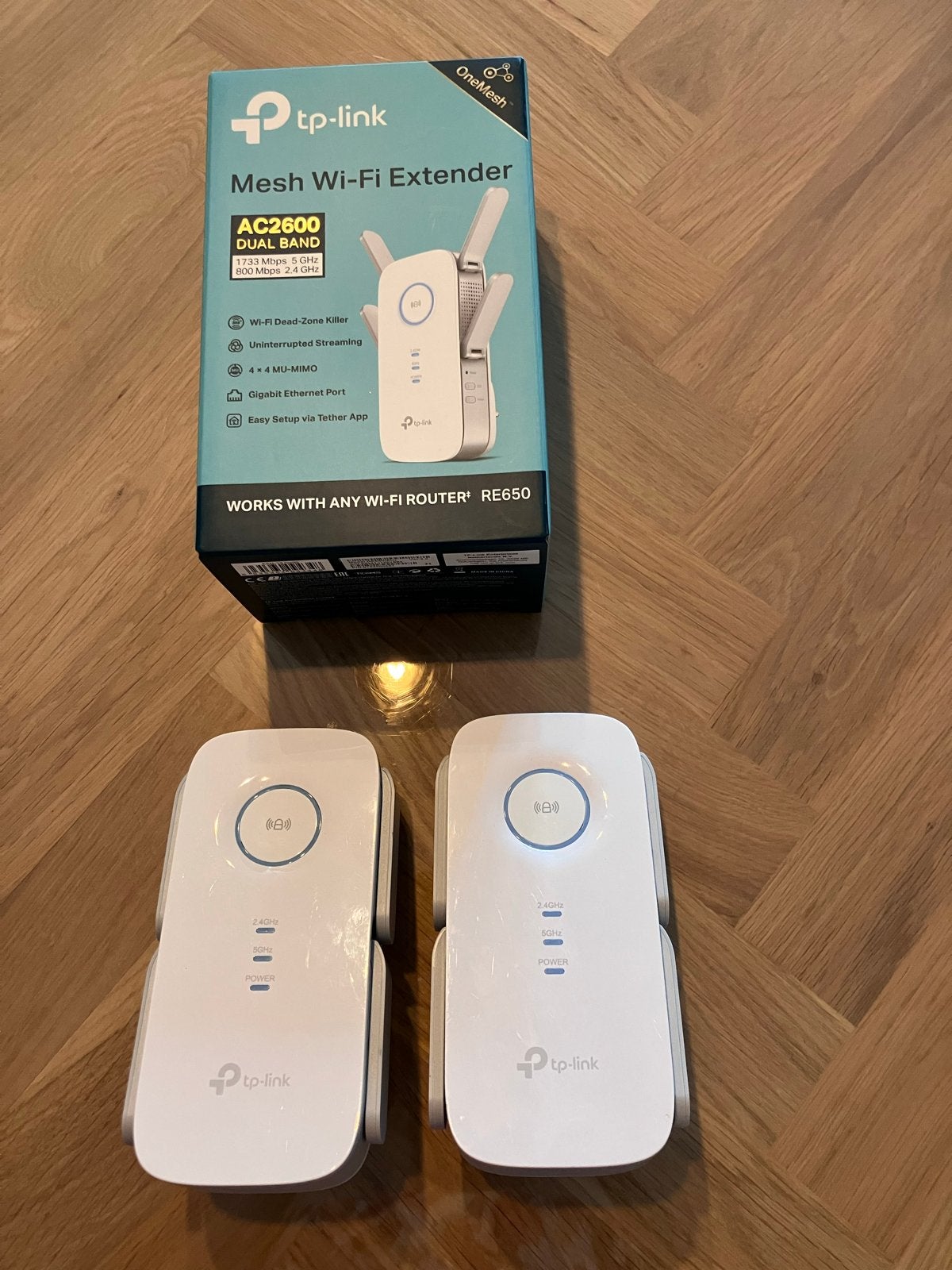 TP-Link AC2600 Mesh Wi-Fi Extender RE650 (2 stuks), Ophalen of Verzenden, Gebruikt