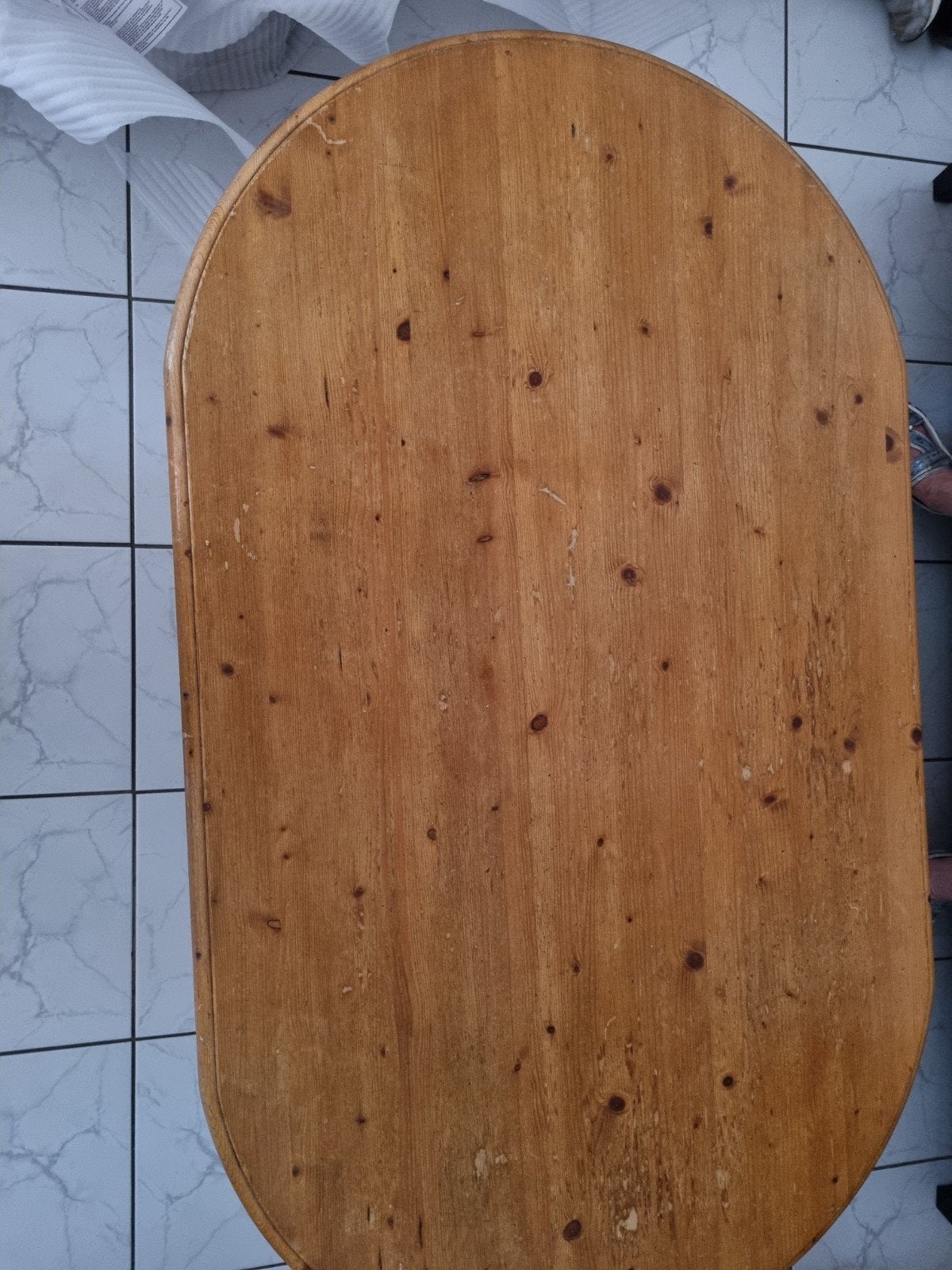 Grenen salontafel, Ophalen, Gebruikt, Ovaal