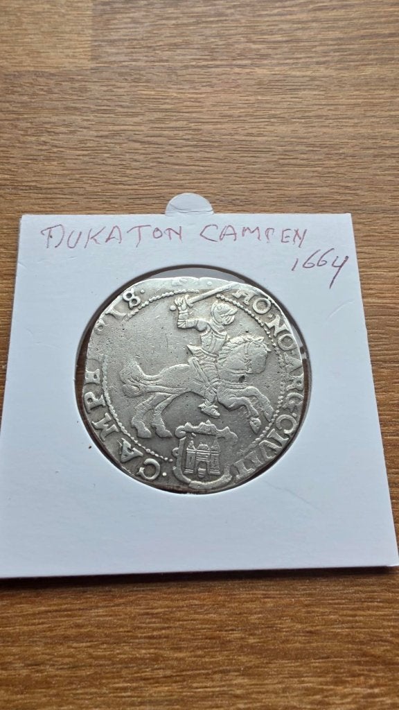 ZILVEREN RIJDER/ SILVER RIDER/ DUKATON 1664 CAMPEN PRACHTIG, Postzegels en Munten, Munten | Nederland, Vóór koninkrijk, Verzenden