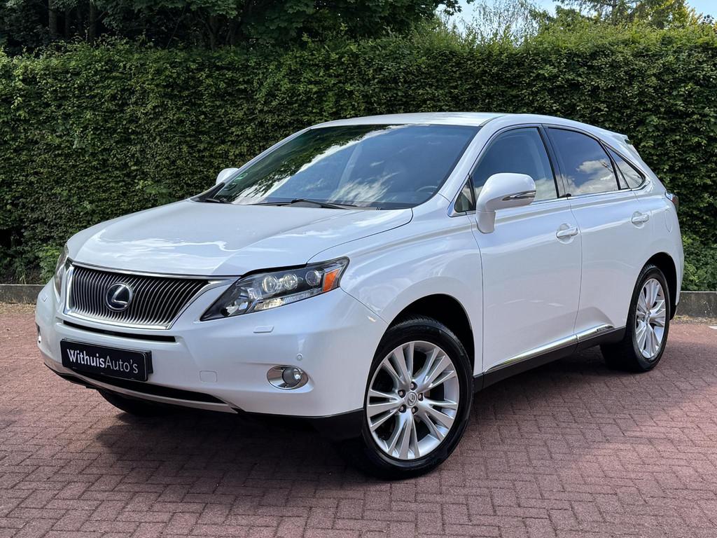 Lexus RX 450h YOUNGTIMER Pearl-white/Zwart leder LED, Auto's, Lexus, Automaat, Euro 5, Gebruikt, Wit
