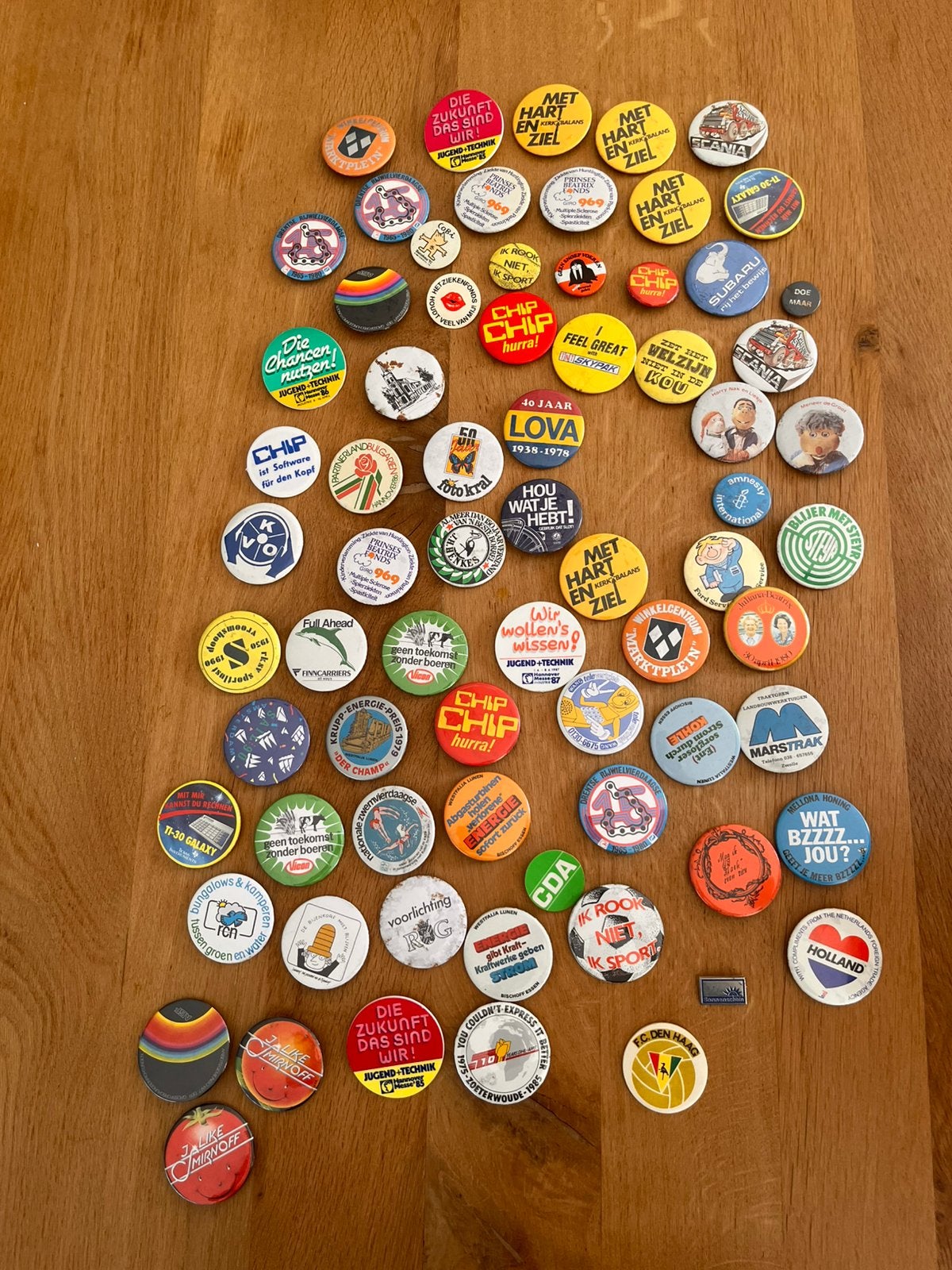 Verzameling retro buttons, Ophalen of Verzenden, Gebruikt, Overige onderwerpen, Button