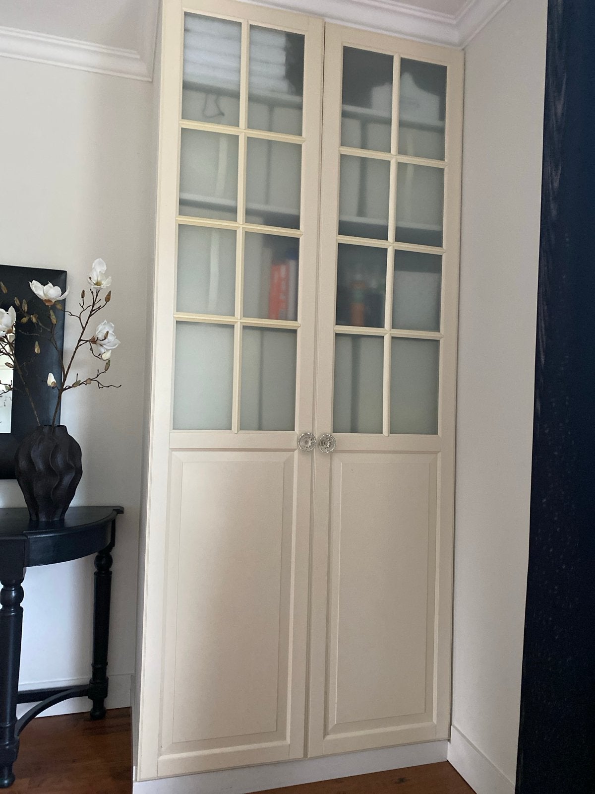 4 IKEA Pax kastdeuren - crème/wit met glas, Ophalen, Overige materialen, Gebruikt, 200 cm of meer
