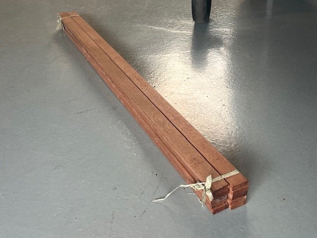 Hardhouten latjes (69 stuks)  1200 mm x 38 mm x 12 mm, Doe-het-zelf en Verbouw, Hout en Planken, Geïmpregneerd, Minder dan 25 mm