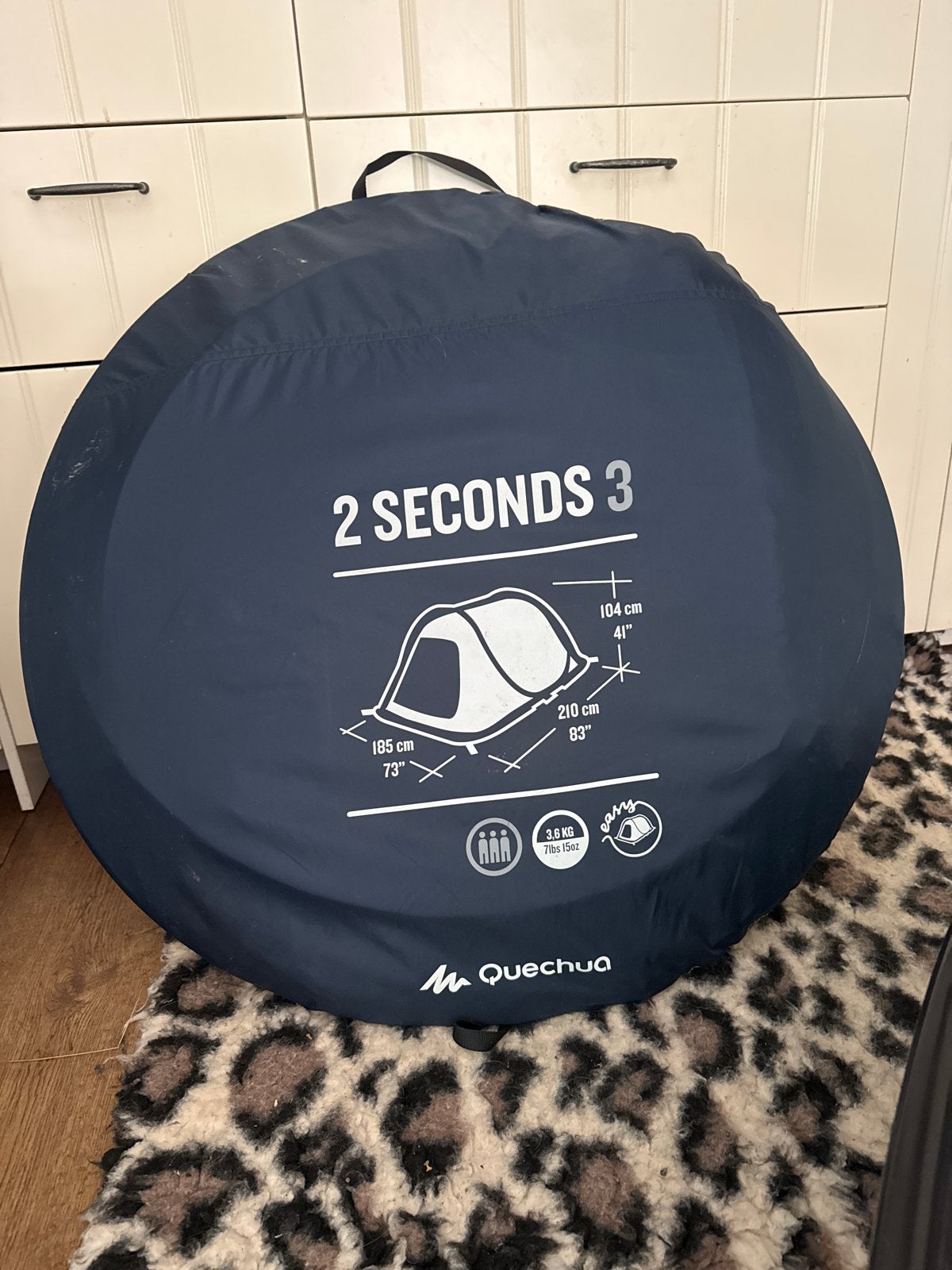 Quechua 2 Seconds 3 persoons tent - gratis afhalen, Ophalen, Gebruikt, Tot en met 3