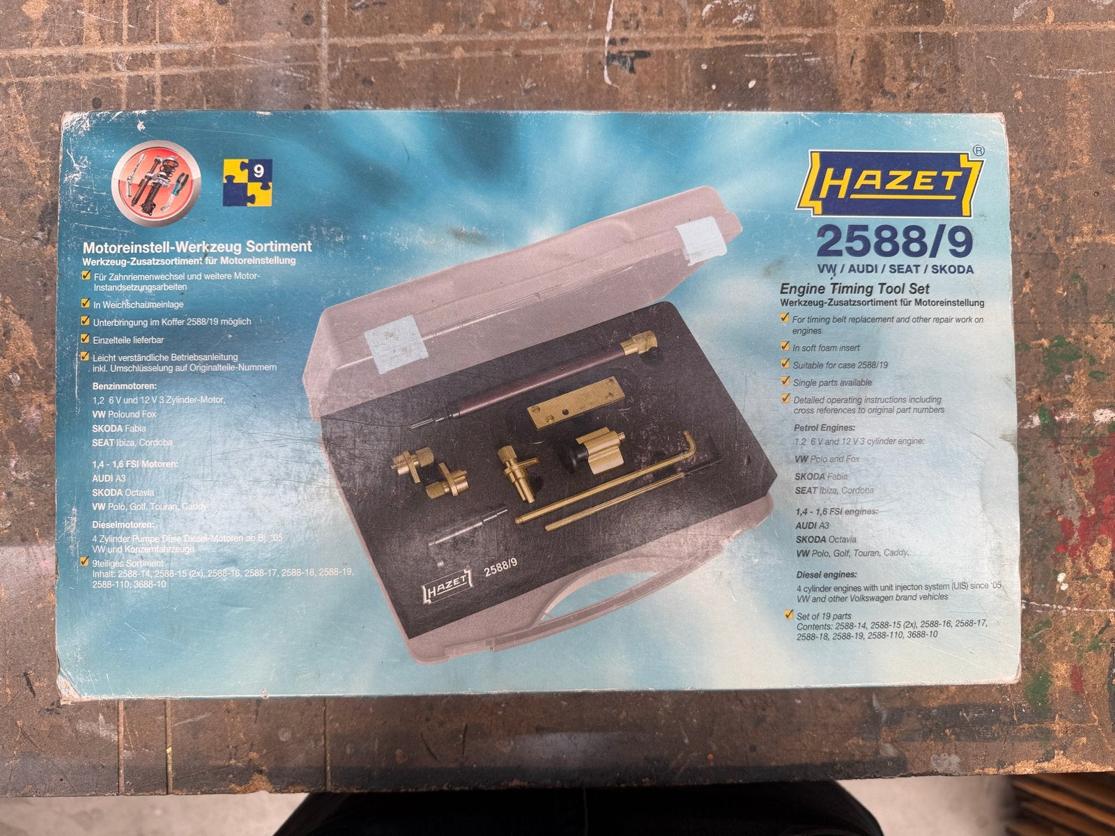 Hazet 2588/9 Motorenafstelgereedschap VW/Audi/Seat/Skoda, Ophalen, Nieuw, Volkswagen