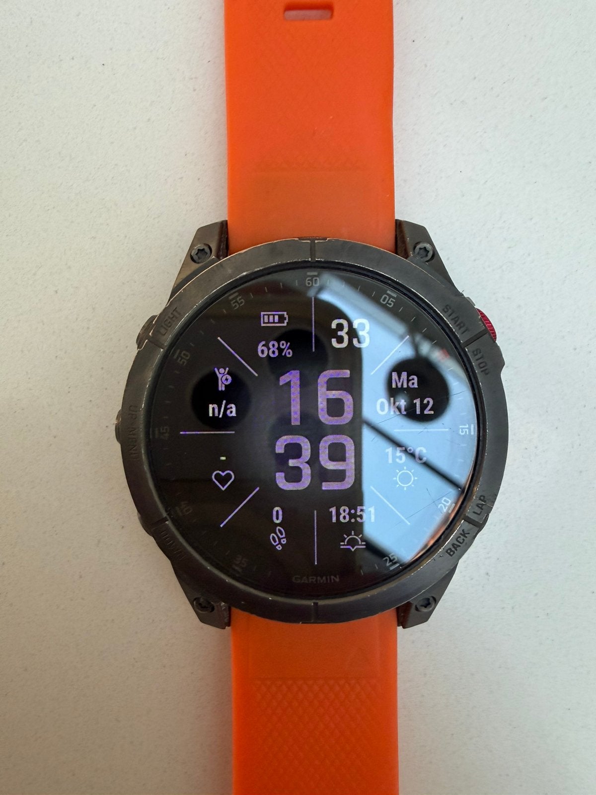 Garmin Epix gen2 saphire zwart titanium, Ophalen of Verzenden, Gebruikt, Zwart