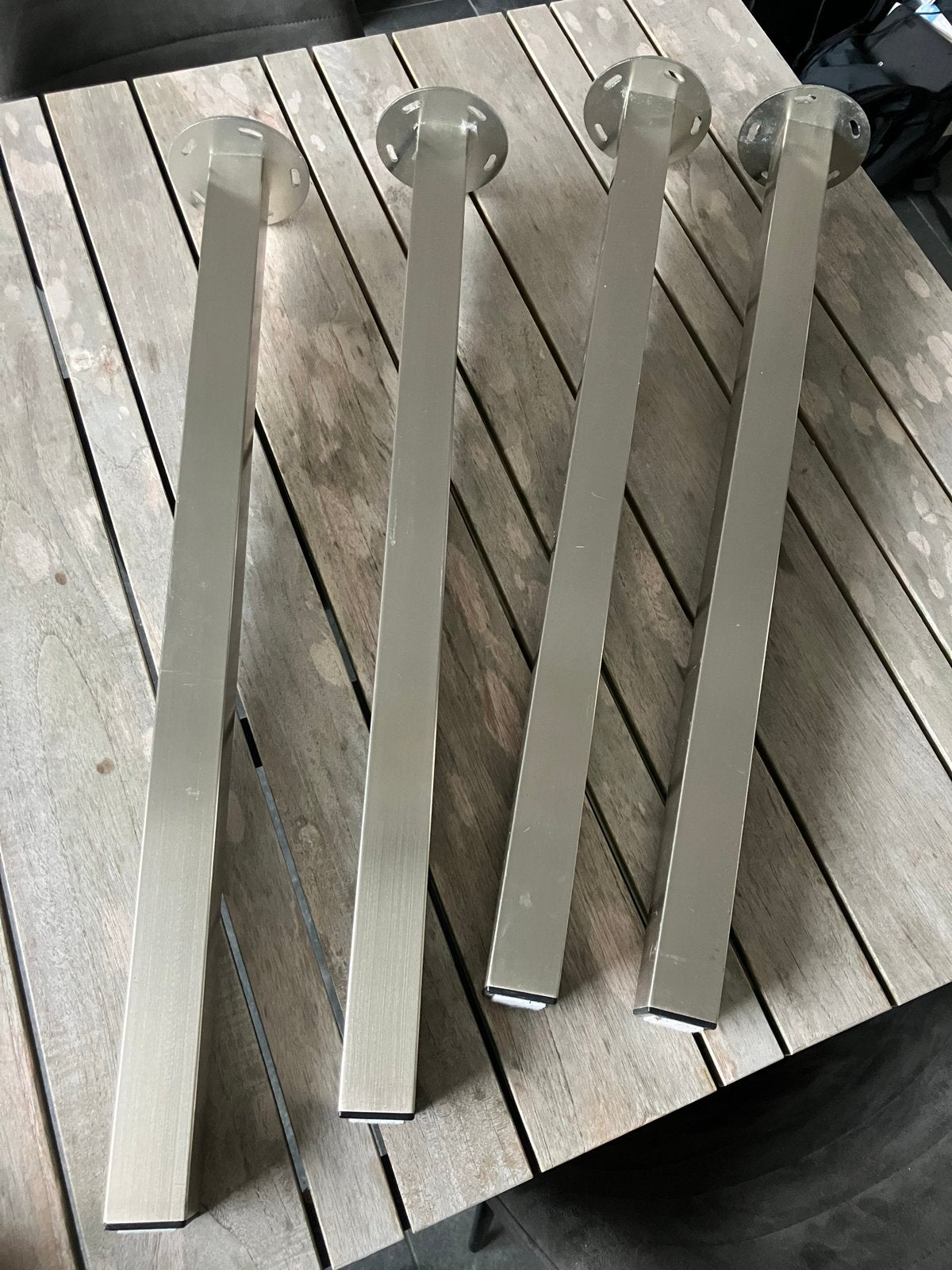 Set van 4 metalen tafelpoten - 70 cm hoog, Huis en Inrichting, Ophalen, Tafelpoot, Minder dan 50 cm, Gebruikt